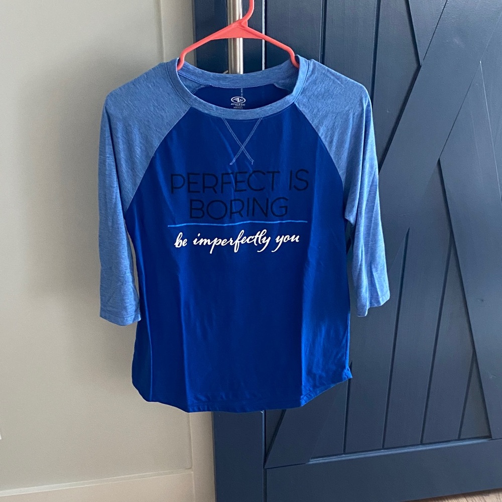 Athletic Works Blue Raglan Tee - Imperfectly You